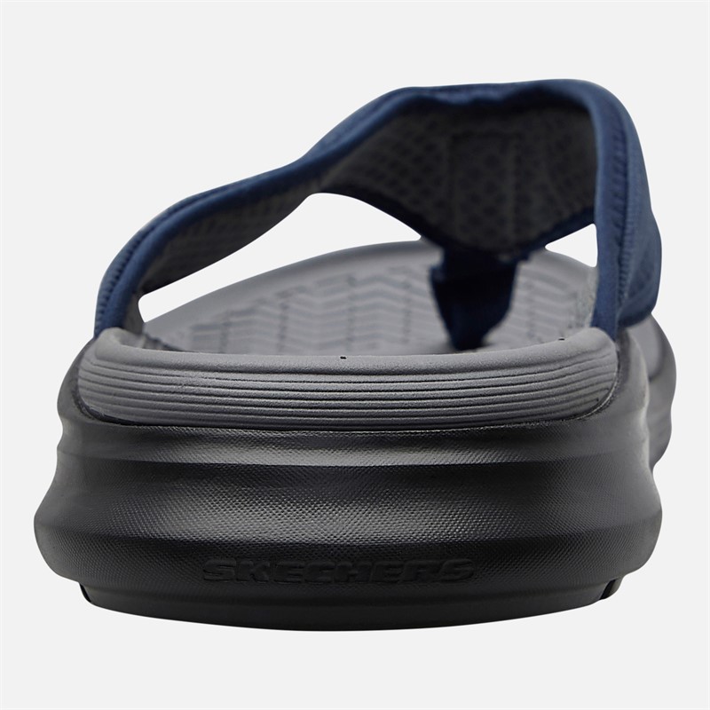 SKECHERS Mens Point Vista Sargo Flip Flops Navy