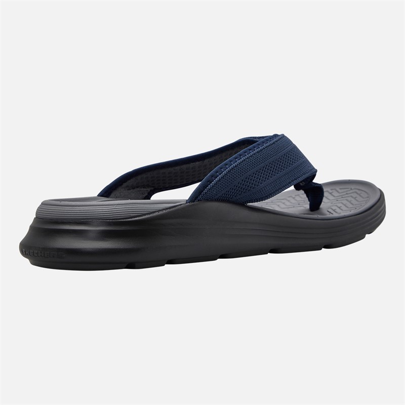 SKECHERS Mens Point Vista Sargo Flip Flops Navy