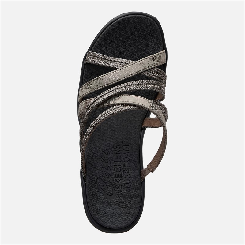 SKECHERS Womens Classy Way Rumble On Sandals Pewter