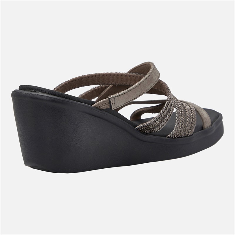 SKECHERS Womens Classy Way Rumble On Sandals Pewter