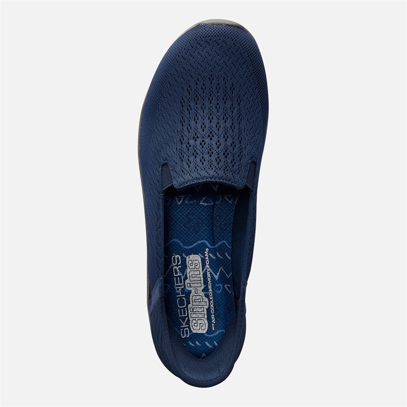 SKECHERS Womens Reggae Fest 2.0 Guiding Light Slip On Shoes Navy