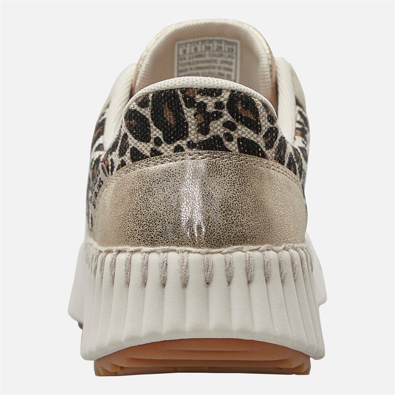 SKECHERS Womens Bobs Vista Garden Stroll Trainers Leopard