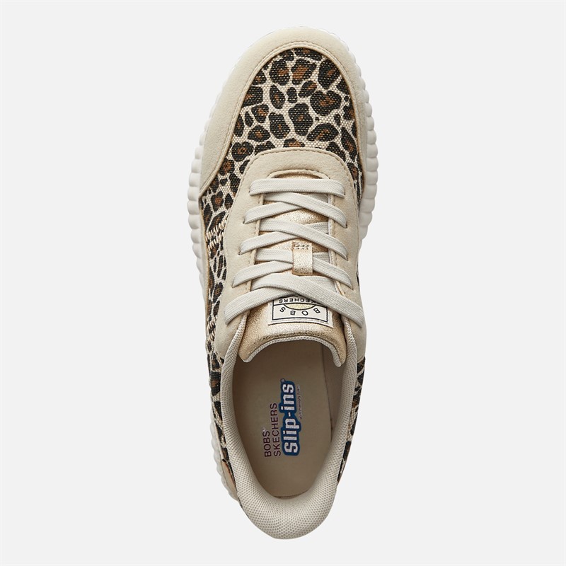 SKECHERS Womens Bobs Vista Garden Stroll Trainers Leopard