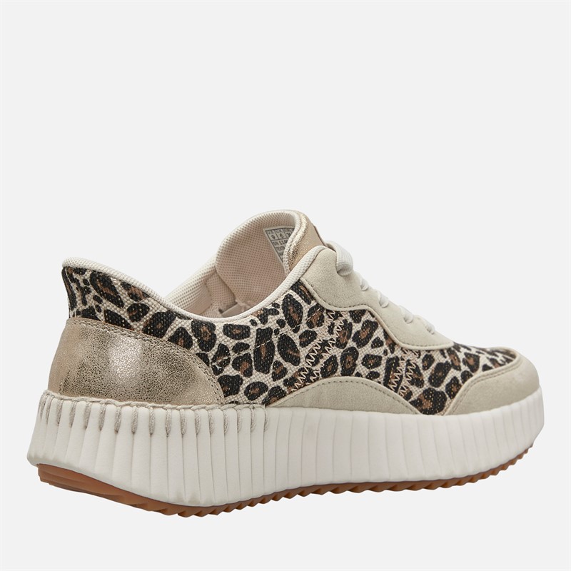 SKECHERS Womens Bobs Vista Garden Stroll Trainers Leopard