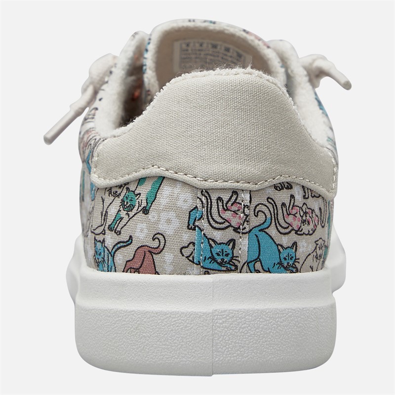 SKECHERS Womens Bobs D'Vine Pattern Plays Trainers Natural Multi