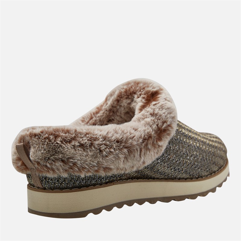 SKECHERS Womens Keepsakes 2.0 Charm Chateau Slippers Champagne