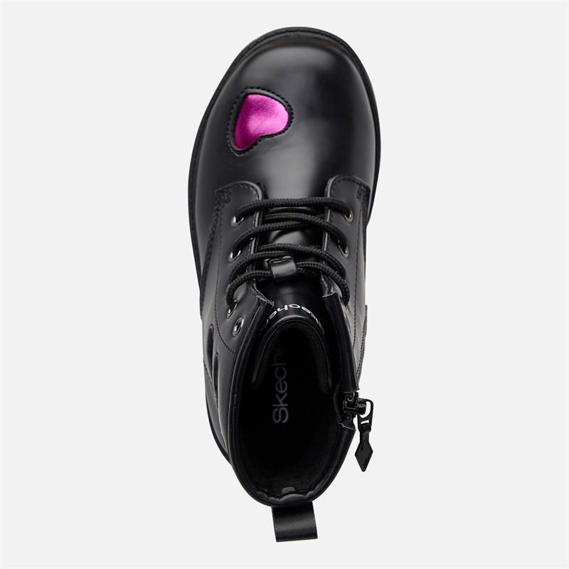 SKECHERS Infant Girls Gravlen Metallic Amor Boots Black