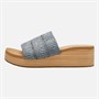SKECHERS Womens Summer Salt Spray Wedge Comfort Sandals Blue