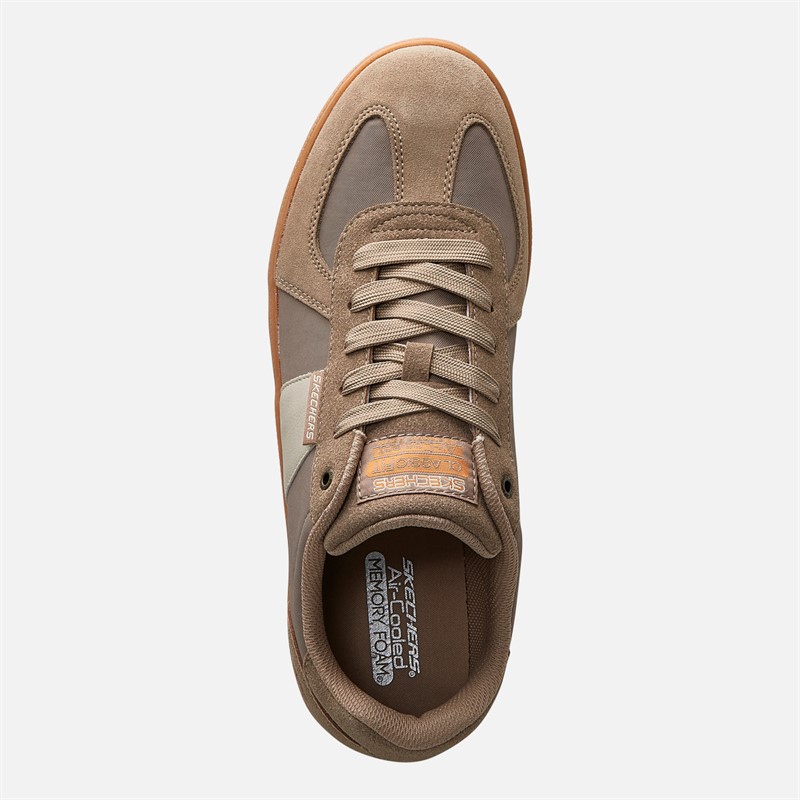 SKECHERS Mens Placer Camilo Trainers Taupe
