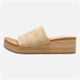 SKECHERS Womens Summer Salt Spray Wedge Comfort Sandals Natural