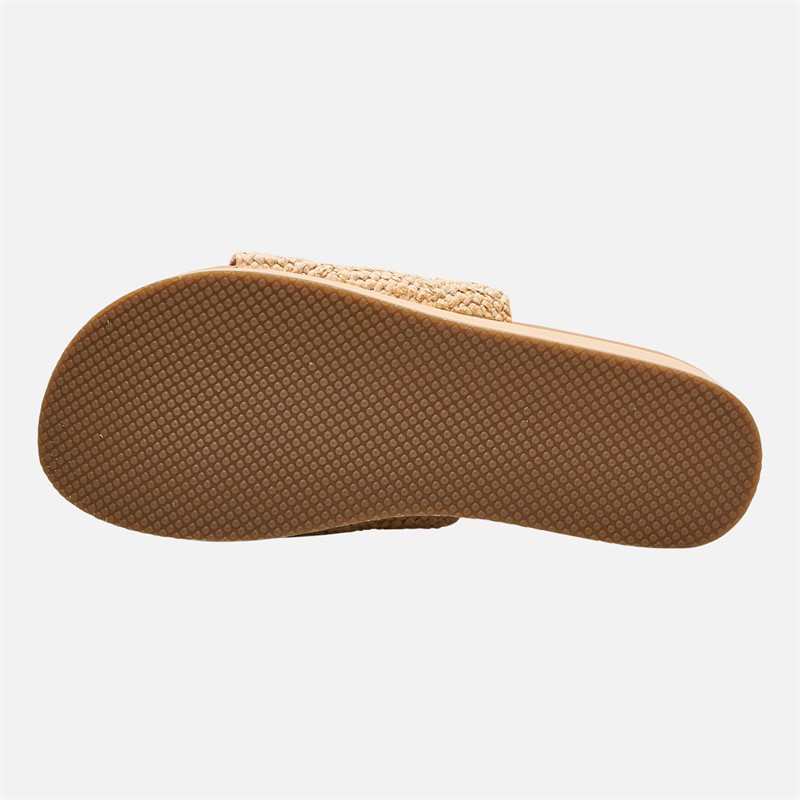 SKECHERS Womens Summer Salt Spray Wedge Comfort Sandals Natural