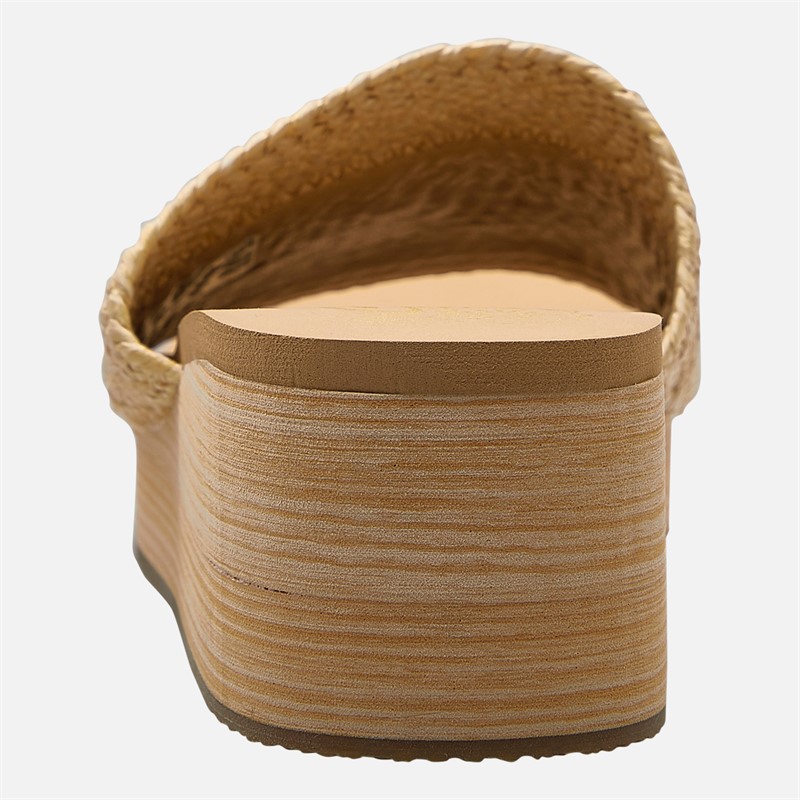 SKECHERS Womens Summer Salt Spray Wedge Comfort Sandals Natural