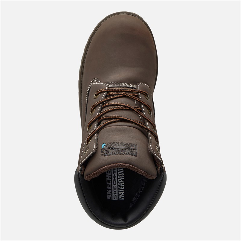 SKECHERS Kids Waterproof Power Reach Hydro Tread Boots Dark Brown