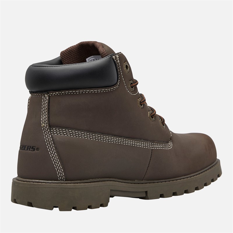 SKECHERS Kids Waterproof Power Reach Hydro Tread Boots Dark Brown