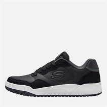 SKECHERS Mens Koopa Court Volley Low Varsity Trainers Black
