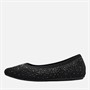 SKECHERS Womens Cleo 2.0 Glitzy Daze Ballet Flats Black