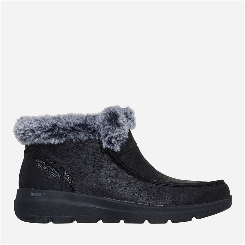 SKECHERS Dames slip ins glacial ultra knusse getaway laarzen Zwart