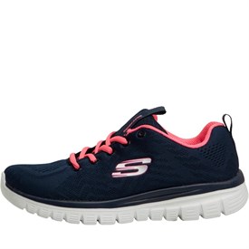 skechers memory foam femme bleu