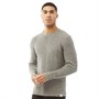 ONLY & SONS Mens Sato Life 7 Multi Crew Neck Knitted Jumper Light Grey Melange