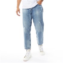 ONLY & SONS Mens Avi Beam Cropped Jeans Blue Denim