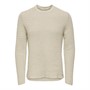 ONLY & SONS Pulls Onshenry Life Reg 3 Struc Homme Ecru