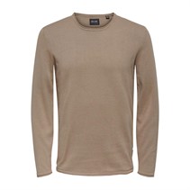 ONLY & SONS Herre Onsjim Reg 12 CS Trøjer med rund hals Beige