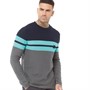 ONLY & SONS Męskie Onstiko Reg Stripe CS Bluzy Bez Kaptura Ciemny Szary