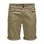 ONLY & SONS Heren Shorts Licht Steengrijs
