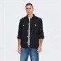 ONLY & SONS Heren Overhemden met lange mouwen Zwart