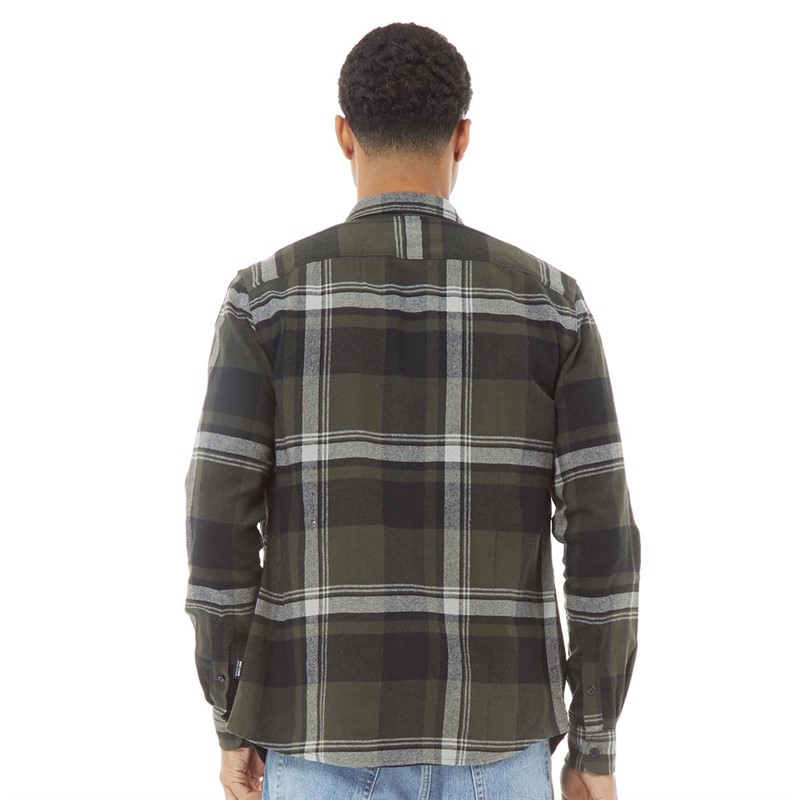 ONLY & SONS Mens Atir Long Sleeve Check Shirt Peat
