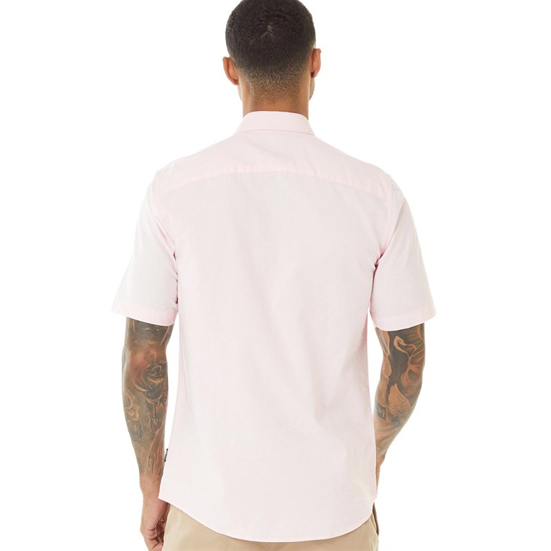 ONLY & SONS Mens Woxy Short Sleeve Oxford Shirt Blushing