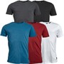 ONLY & SONS Mens Matti Five Pack T-Shirts White/Dark Grey Mel/Dark Blue Mel/Cabernet/Black