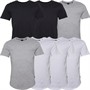 ONLY & SONS Mens Matt Longy Seven Pack T-Shirts Black/White/Grey
