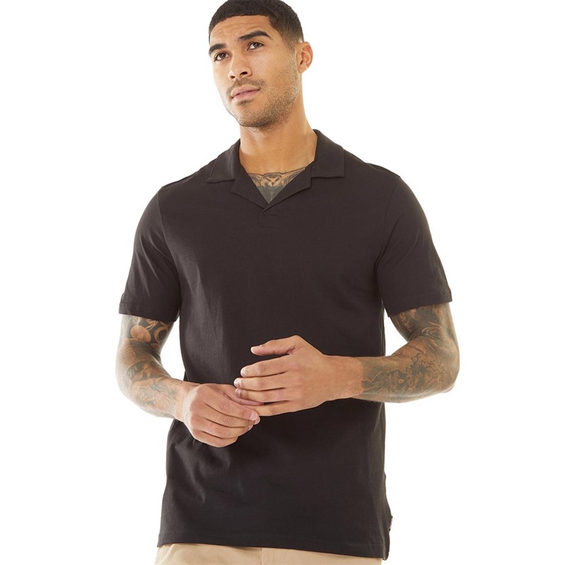 ONLY & SONS Heren Aham Polo’s met korte mouwen Zwart