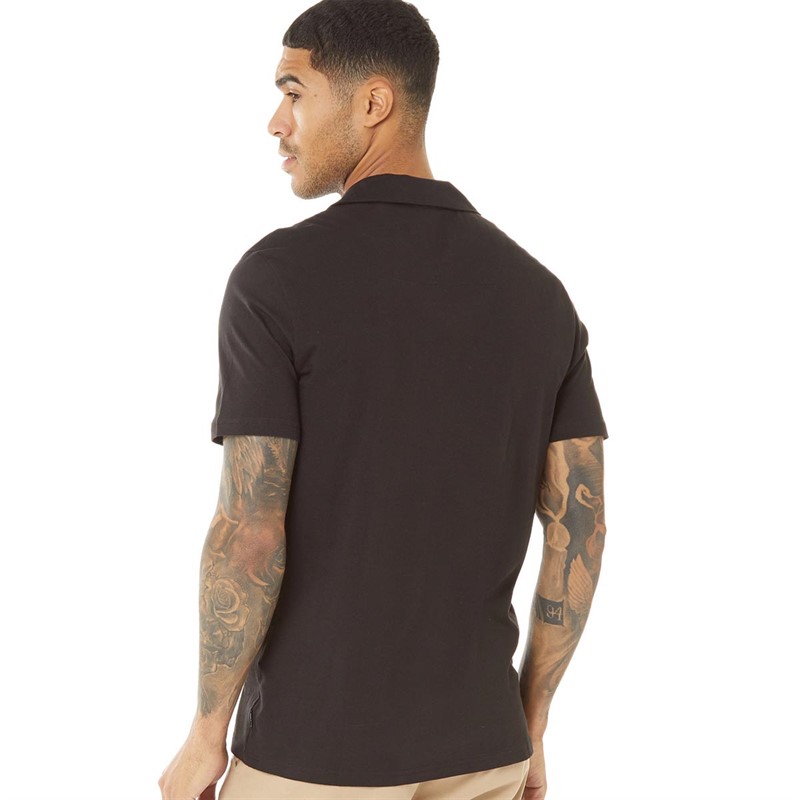 ONLY & SONS Heren Aham Polo’s met korte mouwen Zwart