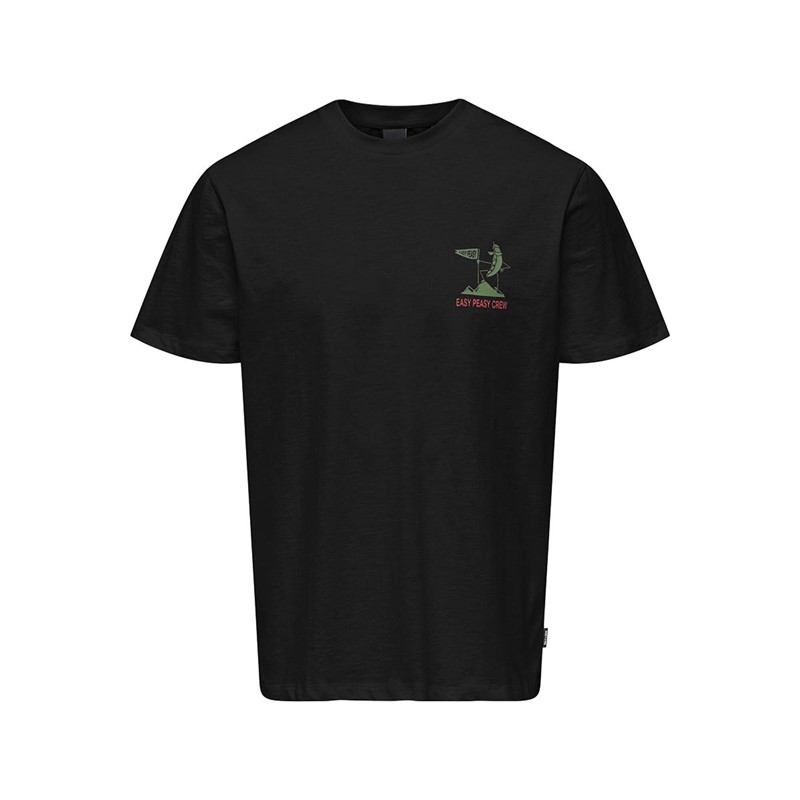 ONLY & SONS Herre Jake Print T-shirts Sort