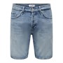 ONLY & SONS Heren Edge 6092 Denim shorts Lichtblauw