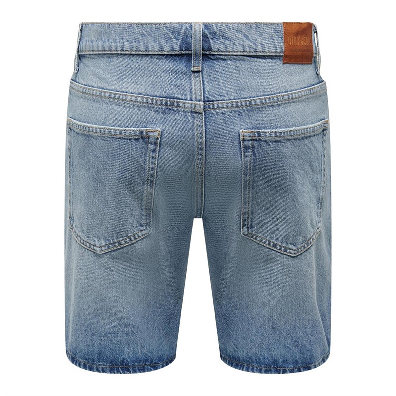 ONLY & SONS Heren Edge 6092 Denim shorts Lichtblauw