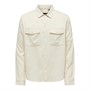 ONLY & SONS Heren Kari Overhemden met lange mouwen Wit