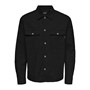 ONLY & SONS Chemises à Manches Longues Silvio Homme Noir