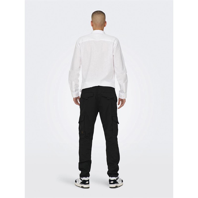 ONLY & SONS Herre Dean Cargobukser Sort