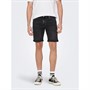 ONLY & SONS Short en jean Ply 5192 Homme Noir Délavé