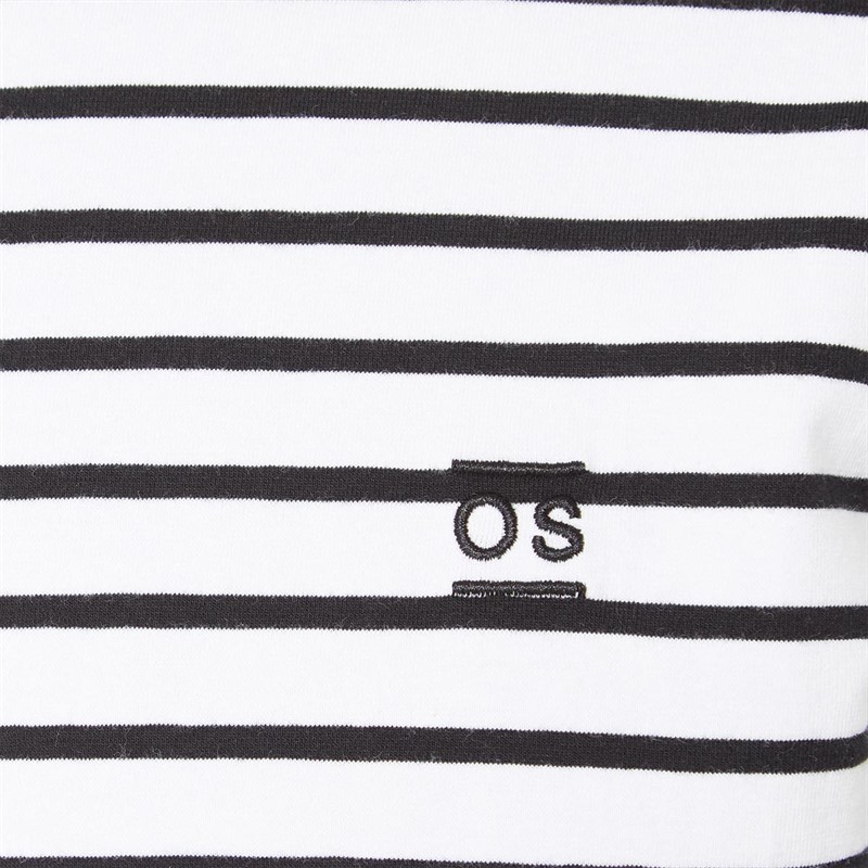 ONLY & SONS Mens Henry Stripe T-Shirt Bright White