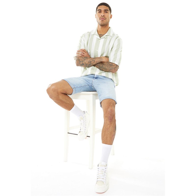 ONLY & SONS Mens Ply 5189 Denim Shorts Light Blue Denim