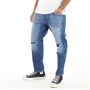 ONLY & SONS Mens Avi Cropped Jeans Dark Blue Denim