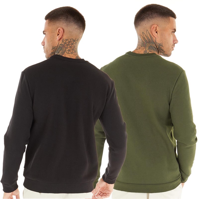 ONLY & SONS Mens Ceres Two Pack Sweatshirts Black