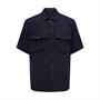 ONLY & SONS Chemises à Manches Courtes Kari Homme Bleu Marine Foncé