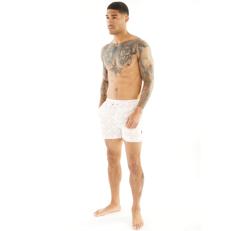 ONLY & SONS Mens Ted Life Swim Shorts Antique White