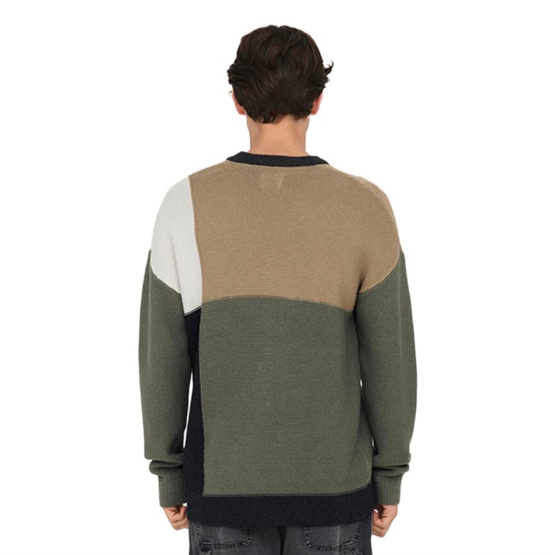 ONLY & SONS Heren Kendrick Life Block Truien Meerkleurig
