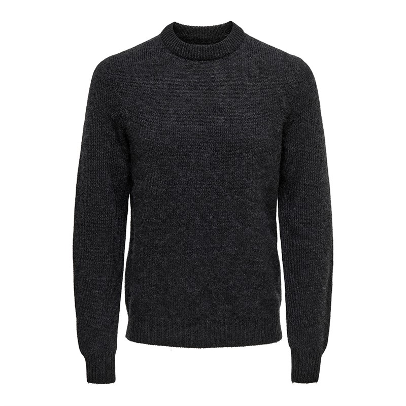 ONLY & SONS Pullover en maille à col rond Rio Noir homme